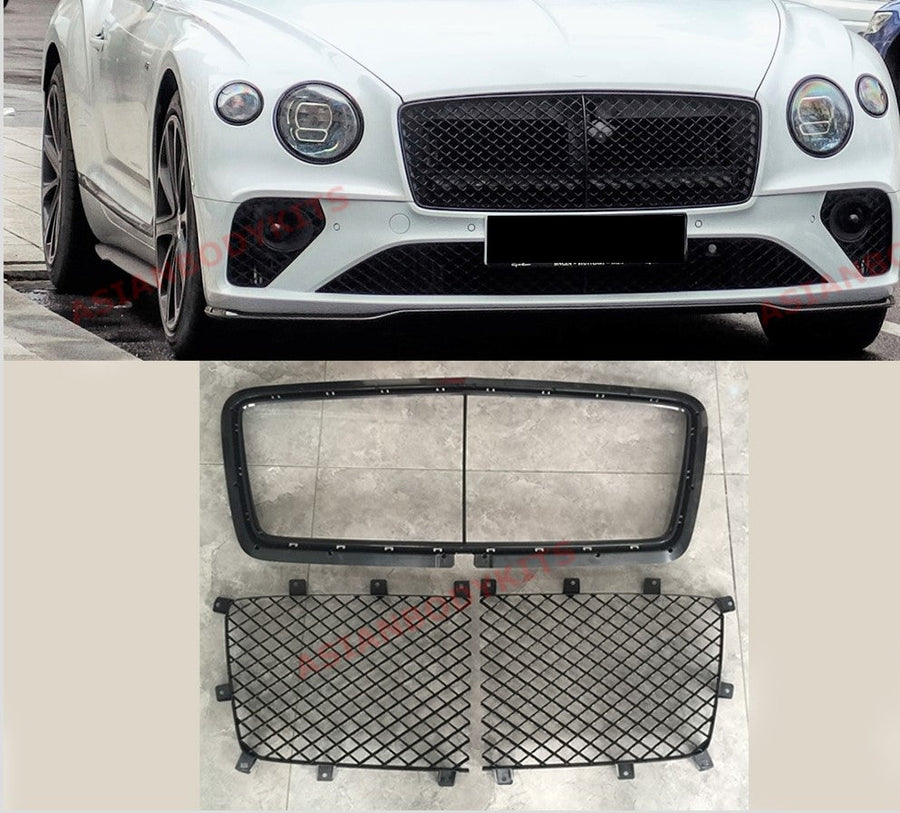 Buy Now BLACK FRONT GRILLE for BENTLEY CONTINENTAL GT V8 W12 2018+ and upgrade car parts from SIR Tuning at the Best Price. Headlights, Tail lights, Bodykits, Navigations, Carbon body kit and more - Fast & Free Shipping within Europe, US & Worldwide.