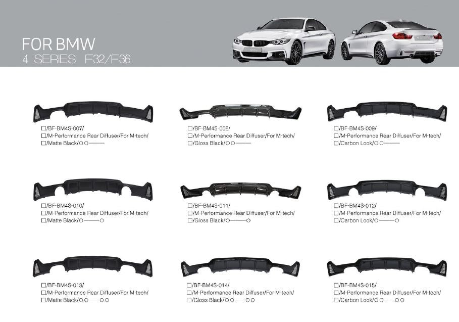 M-Tech BODY KIT PARTS FOR BMW 4 SERIES F32 | F36