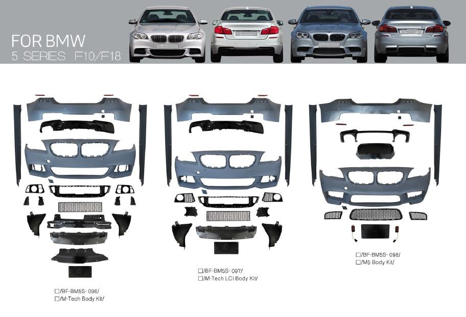 BODY KIT FOR BMW 5 SERIES F10 F18 M5 BODY KIT M TECH STYLE