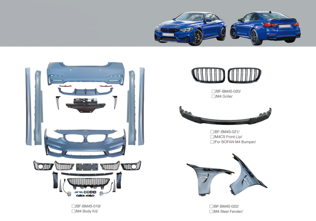 Buy Now BODY KIT for BMW 4 Series F32 | F36 M4 Grille, Steel Fender, M4CS Front Lip and upgrade car parts from SIR Tuning at the Best Price. Headlights, Tail lights, Bodykits, Navigations, body kit and more - Fast & Free Shipping within Europe, US & Worldwide.