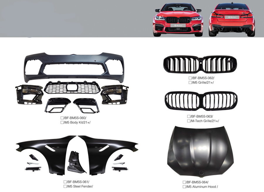 Buy Now M5 BODY KIT BODY KIT for BMW 5 Series G30 FACELIFT and upgrade car parts from SIR Tuning at the Best Price. Headlights, Tail lights, Bodykits, Navigations, Body Kit and more - Fast & Free Shipping within Europe, US & Worldwide.
