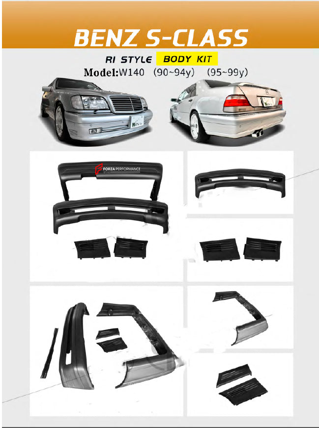 BODY KIT FOR MERCEDES-BENZ S-CLASS W140 1991-1998