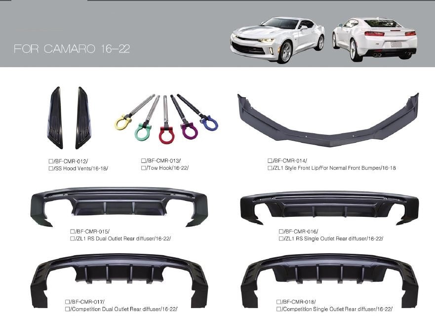 Buy Now OEM REPLACEMENT PARTS for CHEVROLET CAMARO 2016+ and upgrade car parts from SIR Tuning at the Best Price. Headlights, Tail lights, Bodykits, Navigations, body kit and more - Fast & Free Shipping within Europe, US & Worldwide.