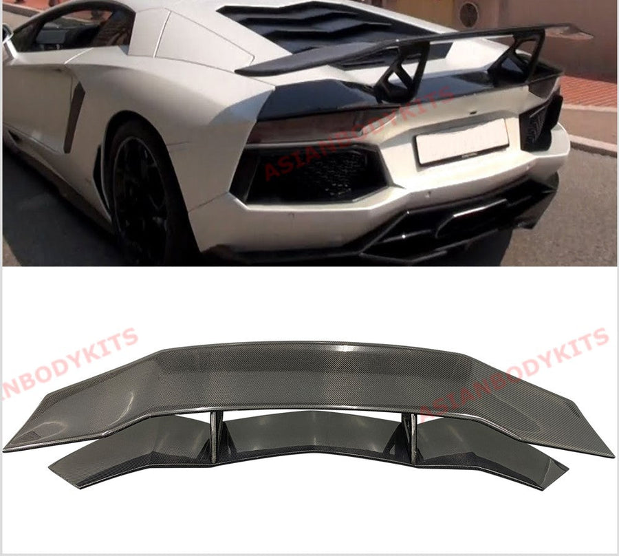 Buy Now CARBON FIBER REAR WING SPOILER FOR LAMBORGHINI AVENTADOR LP700 2011 - 2015 and upgrade car parts from SIR Tuning at the Best Price. Headlights, Tail lights, Bodykits, Navigations, body kit and more - Fast & Free Shipping within Europe, US & Worldwide.