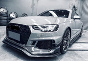 CARBON FIBER FRONT LIP for AUDI RS4 A4 AVANT B9 2018-2020