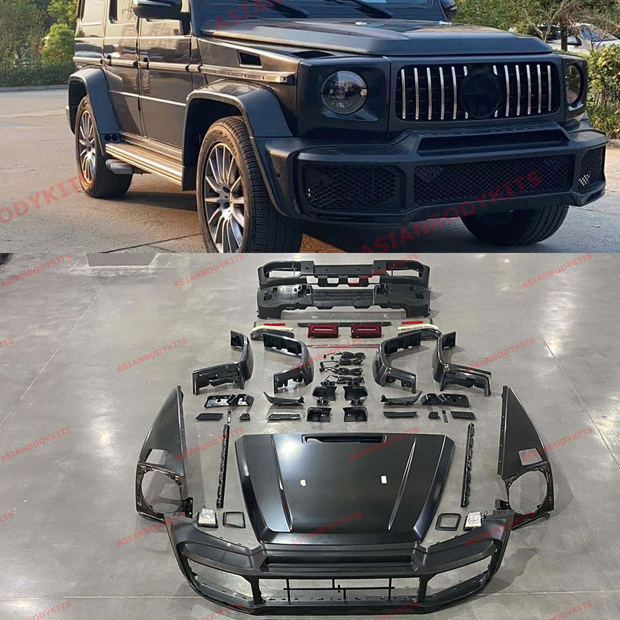 Buy Now CONVERSION BODY KIT W463 to W464 for Mercedes Benz G-class G63 G550 1990 - 2017 STYLE and upgrade car parts from SIR Tuning at the Best Price. Headlights, Tail lights, Bodykits, Navigations, body kit and more - Fast & Free Shipping within Europe, US & Worldwide.