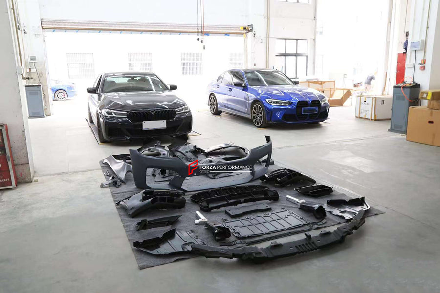 Buy Now CONVERSION FRONT BUMPER AND FENDERS KIT for BMW 5 SERIES G30 G38 2016 - 2020 to M5 F90 LCI 2020+ UPGRADE FACELIFT and upgrade car parts from SIR Tuning at the Best Price. Headlights, Tail lights, Bodykits, Navigations, body kit and more - Fast & Free Shipping within Europe, US & Worldwide.
