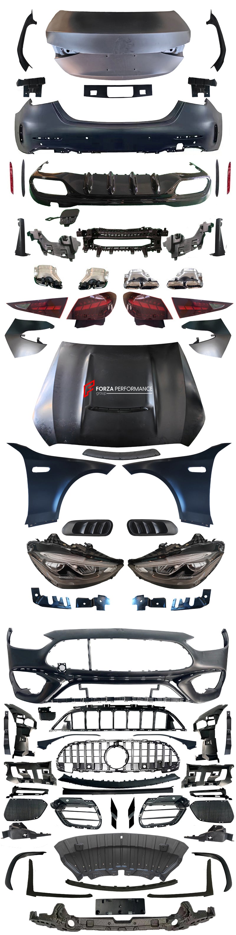 CONVERSION BODY KIT for MERCEDES BENZ C-CLASS W205 2015 - 2023 to W206 C63 AMG 2023+