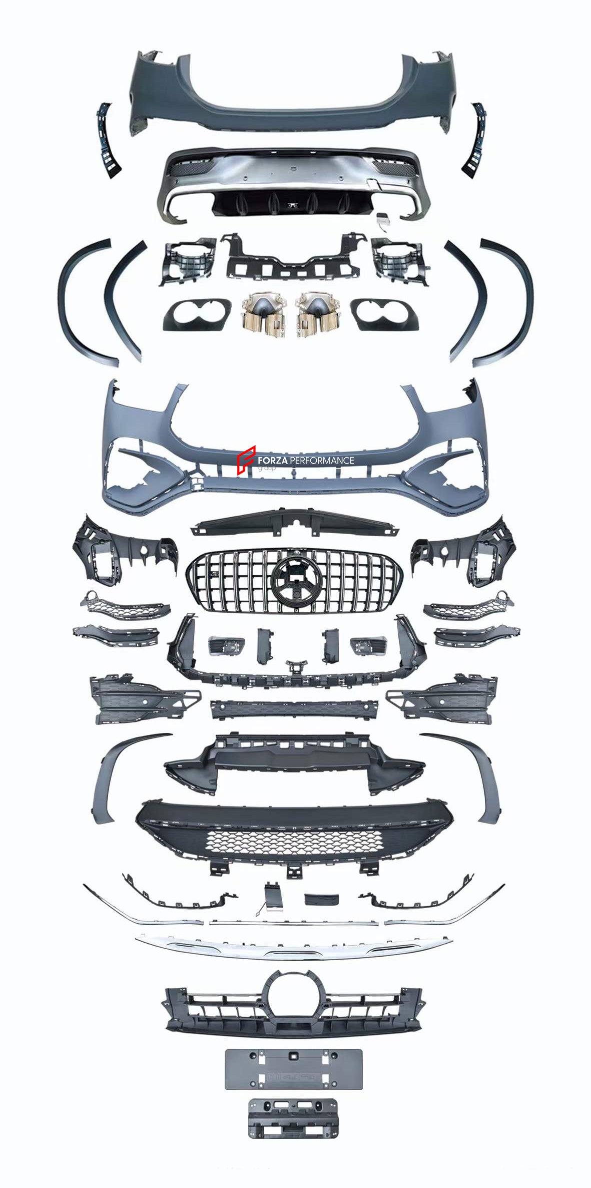 CONVERSION BODY KIT for MERCEDES-BENZ GLE53 COUPE C167 2019+ UPGRADE to GLE53 AMG COUPE 2024