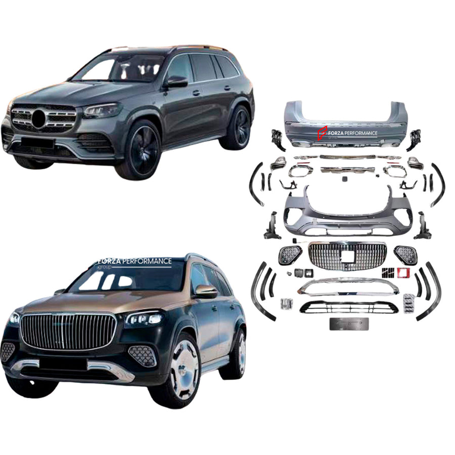 Buy Now CONVERSION BODY KIT for MERCEDES-BENZ GLS X167 2020+ UPGRADE to GLS 600 MAYBACH 2024 FACELIFT and upgrade car parts from SIR Tuning at the Best Price. Headlights, Tail lights, Bodykits, Navigations, body kit and more - Fast & Free Shipping within Europe, US & Worldwide.