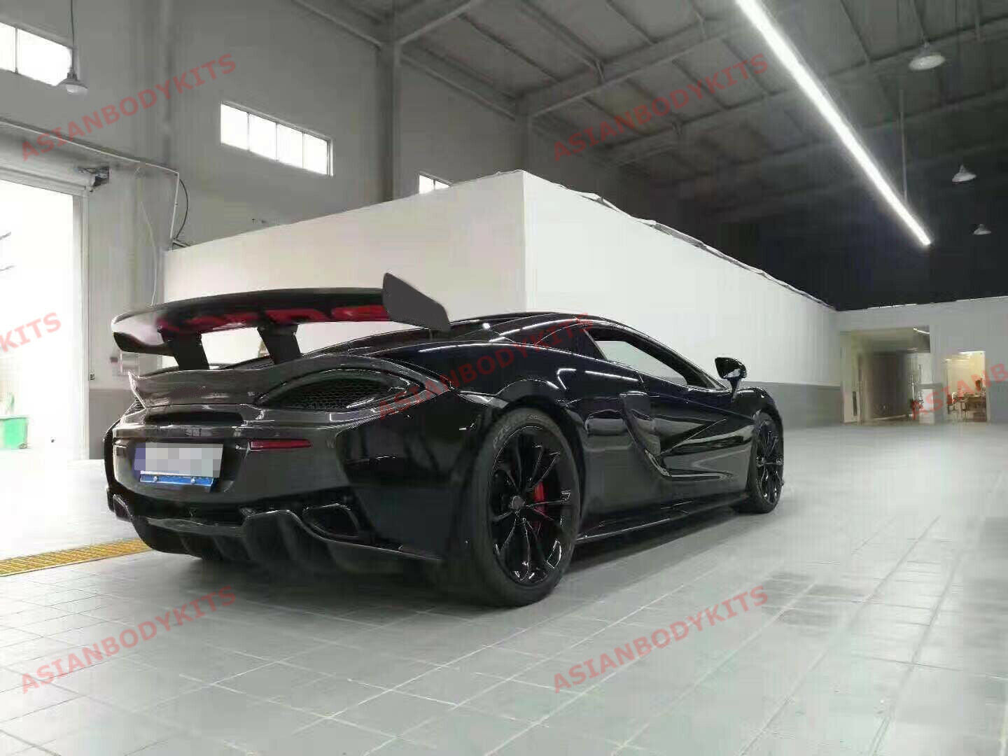 CONVERSION MCLAREN 570S GT4 CARBON REAR WING SPOILER for MCLAREN 540C 570GT 570S SPORTS SERIES P13 2015 - 2021