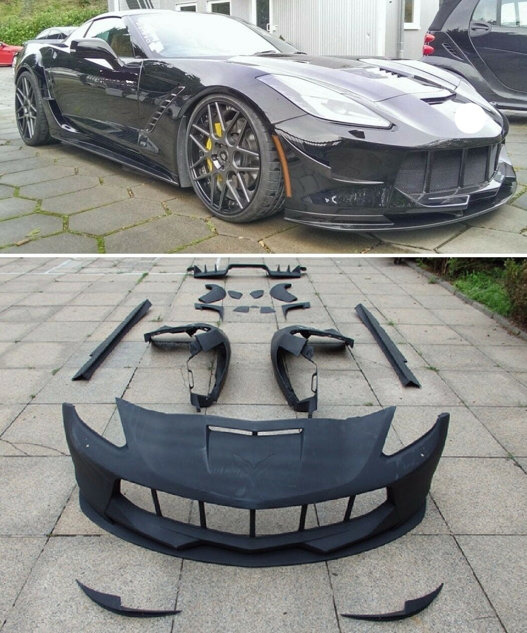 WIDE BODY KIT for CHEVROLET CORVETTE C7 STINGRAY 2017 - 2019