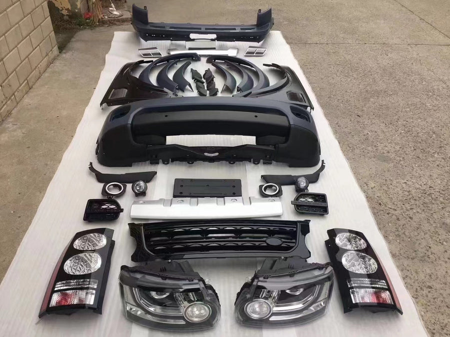 Buy Now CONVERSION BODY KIT for LAND ROVER DISCOVERY 3 2004 - 2008 UPGRADE to DISCOVERY 4 2009 - 2015 FACELIFT and upgrade car parts from SIR Tuning at the Best Price. Headlights, Tail lights, Bodykits, Navigations, body kit and more - Fast & Free Shipping within Europe, US & Worldwide.
