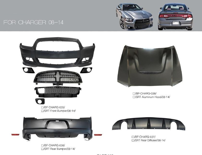 BODY KIT for DODGE CHARGER 2008 - 2014 SRT