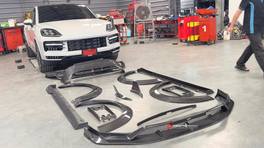 Buy Now DRY CARBON BODY KIT for PORSCHE CAYENNE 9Y0 9YB COUPE FACELIFT 2023+ and upgrade car parts from SIR Tuning at the Best Price. Headlights, Tail lights, Bodykits, Navigations, Carbon body kit and more - Fast & Free Shipping within Europe, US & Worldwide.