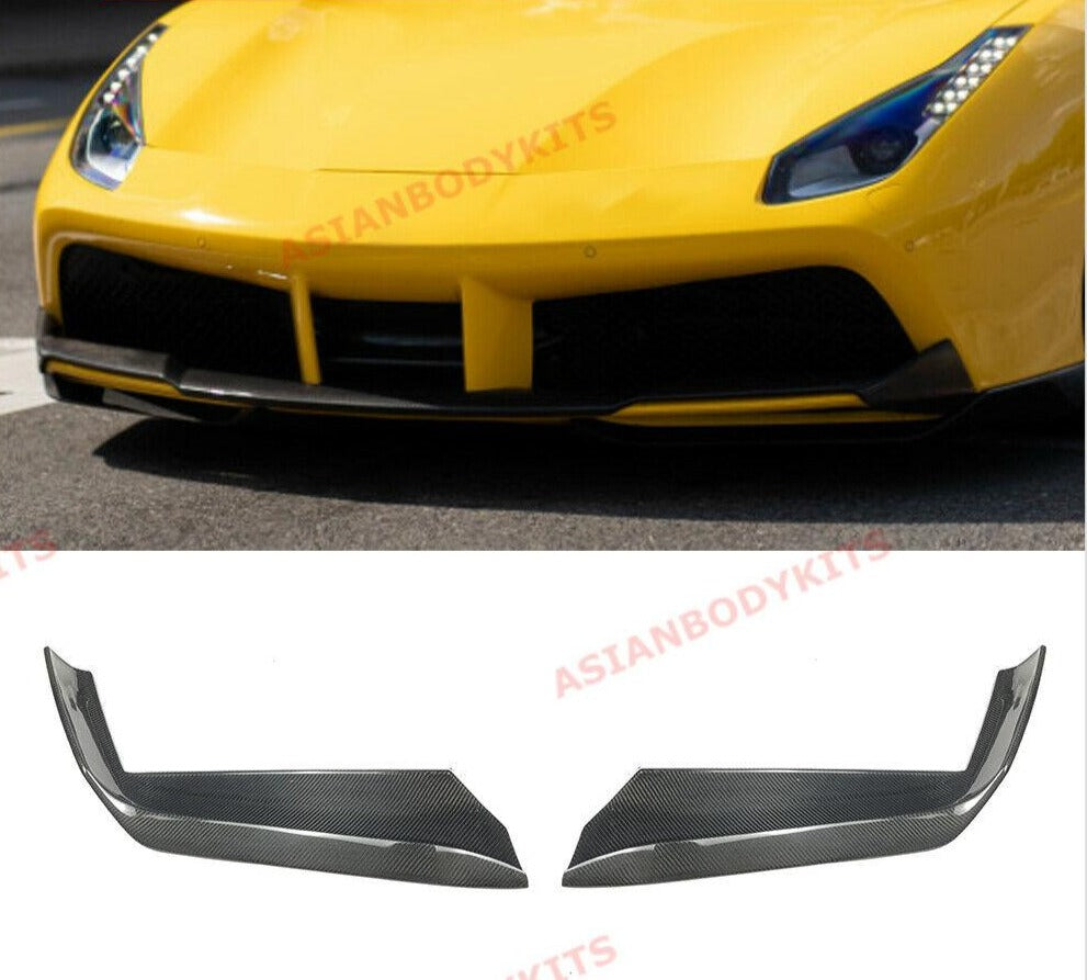 DRY CARBON FIBER FRONT LIP for FERRARI 488 GTB SPIDER 2015 - 2020