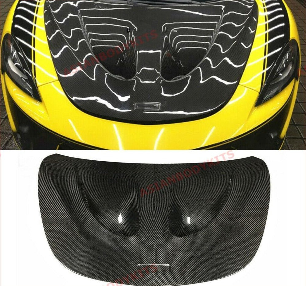 CONVERSION MCLAREN P1 STYLE DRY CARBON FIBER HOOD BONNET for MCLAREN 540C 570GT 570S 600LT SPORTS SERIES P13 2015 - 2020