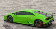 DRY CARBON FIBER SIDE SKIRTS ADD ONS for LAMBORGHINI HURACAN LP580 2017 - 2020