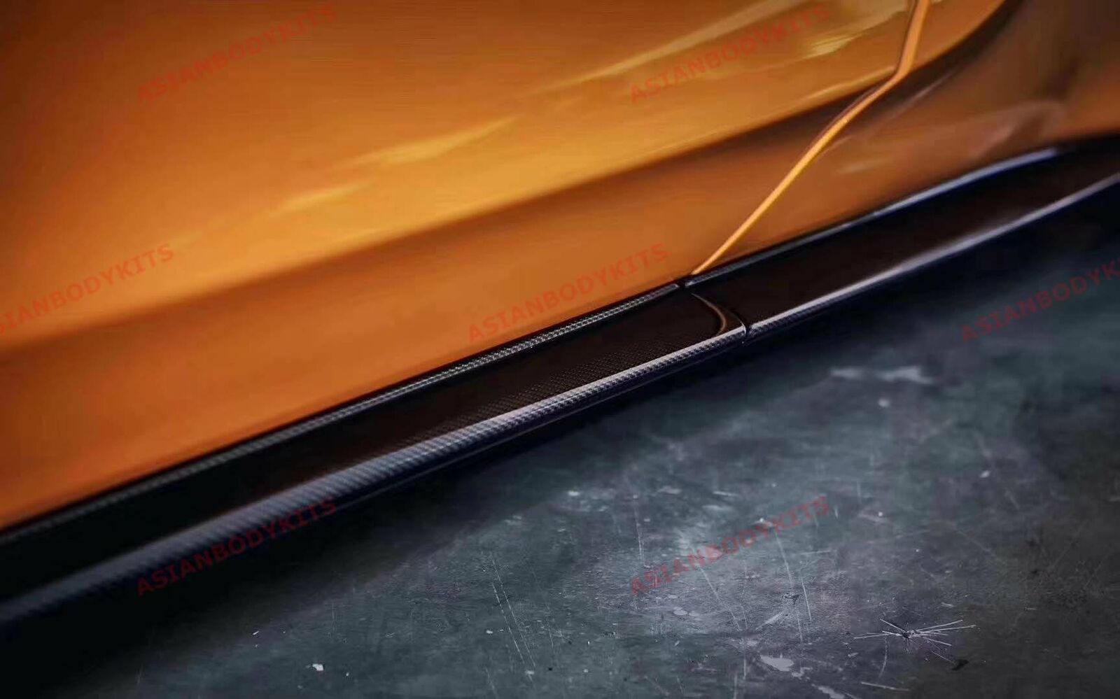 DRY CARBON FIBER REPLACEMENT SIDE SKIRTS for MCLAREN 540C 570GT 570S SPORTS SERIES P13 2015 - 2020