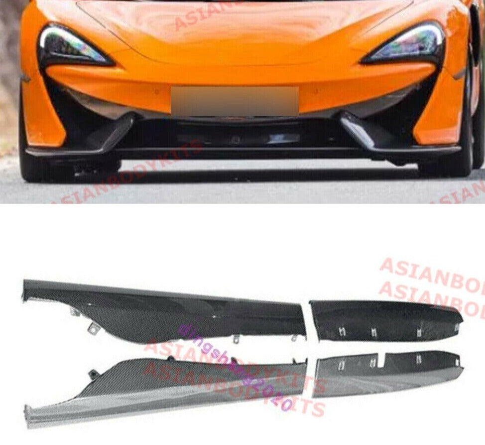 DRY CARBON FIBER REPLACEMENT SIDE SKIRTS for MCLAREN 540C 570GT 570S SPORTS SERIES P13 2015 - 2020