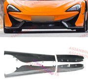 DRY CARBON FIBER REPLACEMENT SIDE SKIRTS for MCLAREN 540C 570GT 570S SPORTS SERIES P13 2015 - 2020