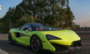 DRY CARBON FIBER SIDE SKIRTS 600LT STYLE for MCLAREN 540C 570GT 570S SPORTS SERIES P13 2015 - 2020