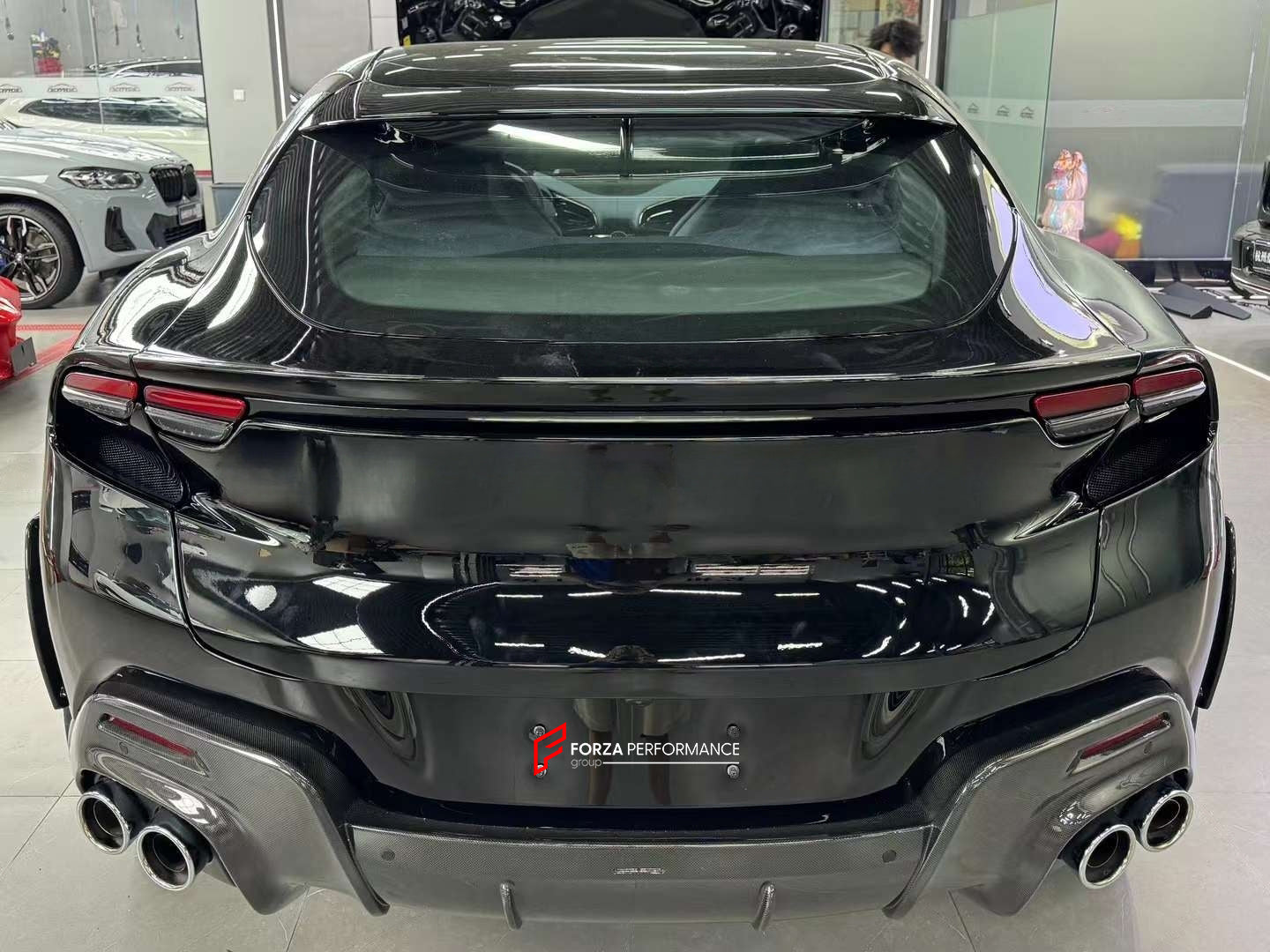 DRY CARBON REAR DIFFUSER for FERRARI PUROSANGUE