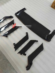 DRY CARBON REPLACEMENT FRONT LIP and FRONT BUMPER VENT WINGLETS  for FERRARI 458 SPECIALE 2013 - 2015