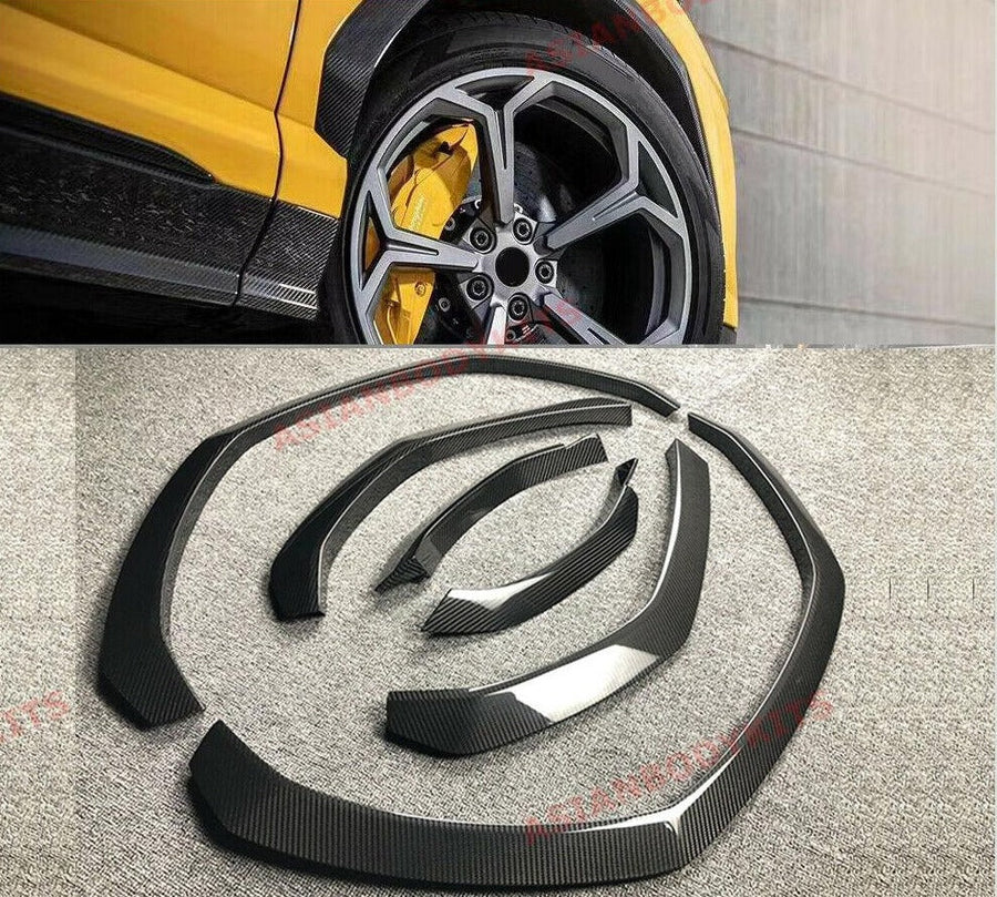 Buy Now DRY CARBON FIBER FENDER FLARES for LAMBORGHINI URUS SUV 2018 - 2022 and upgrade car parts from SIR Tuning at the Best Price. Headlights, Tail lights, Bodykits, Navigations, body kit and more - Fast & Free Shipping within Europe, US & Worldwide.