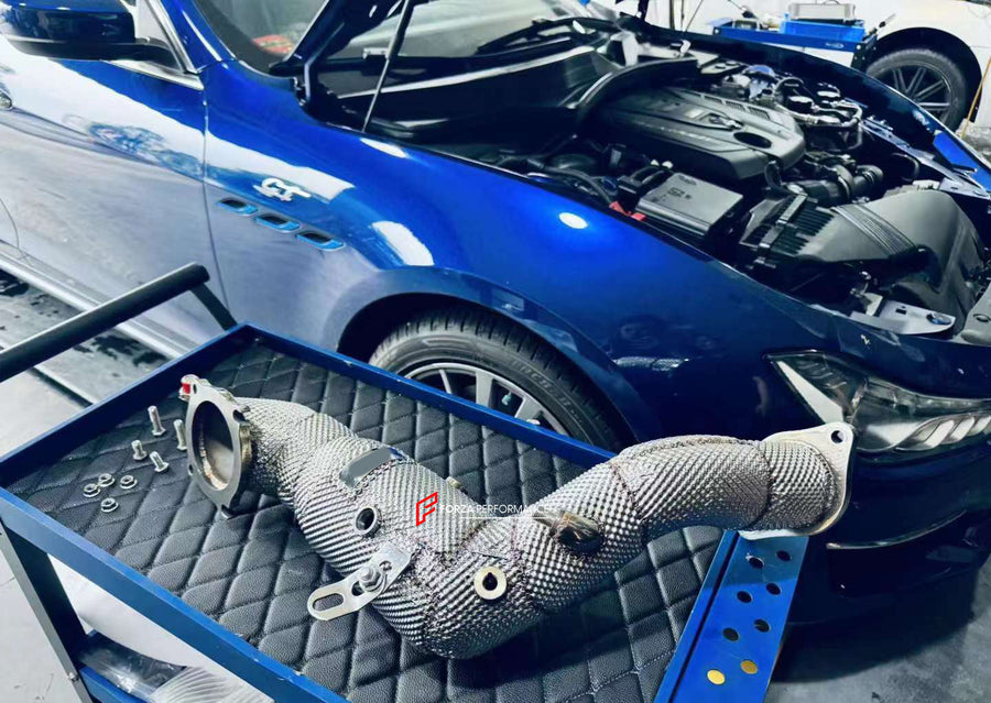 Buy Now EXHAUST CATLESS DOWNPIPE for MASERATI GHIBLI 2.0T 2021+ and upgrade car parts from SIR Tuning at the Best Price. Headlights, Tail lights, Bodykits, Navigations, Exhaust system and more - Fast & Free Shipping within Europe, US & Worldwide.