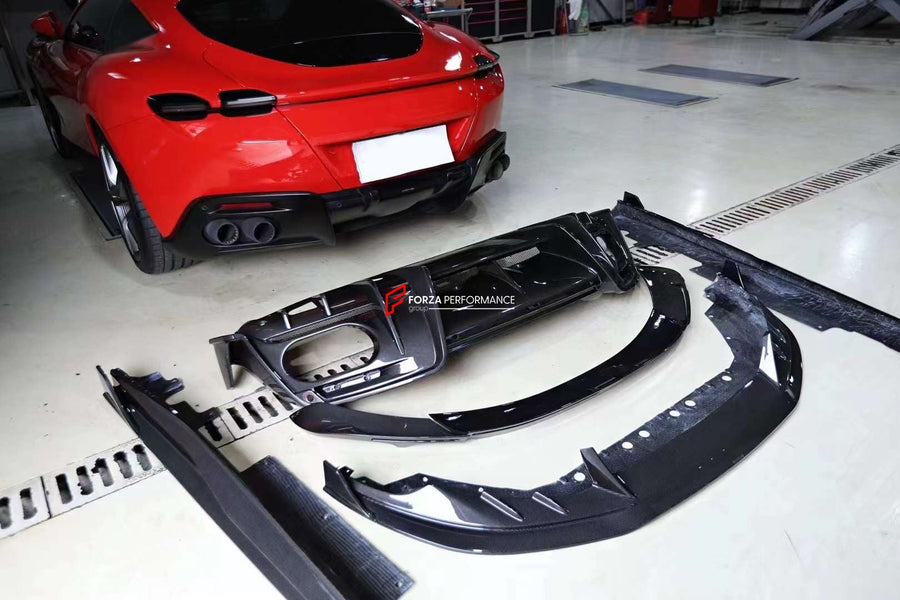 Buy Now FORZA CARBON AERO KIT for FERRARI ROMA and upgrade car parts from SIR Tuning at the Best Price. Headlights, Tail lights, Bodykits, Navigations, Carbon body kit and more - Fast & Free Shipping within Europe, US & Worldwide.
