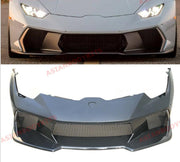 DRY CARBON FIBER FRONT BUMPER COVER for LAMBORGHINI HURACAN LP610 2016 - 2020