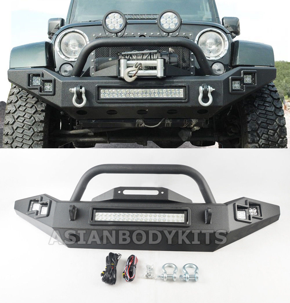 FRONT BUMPER with LED DRL for Jeep Wrangler JK (2007-2017) Var 2