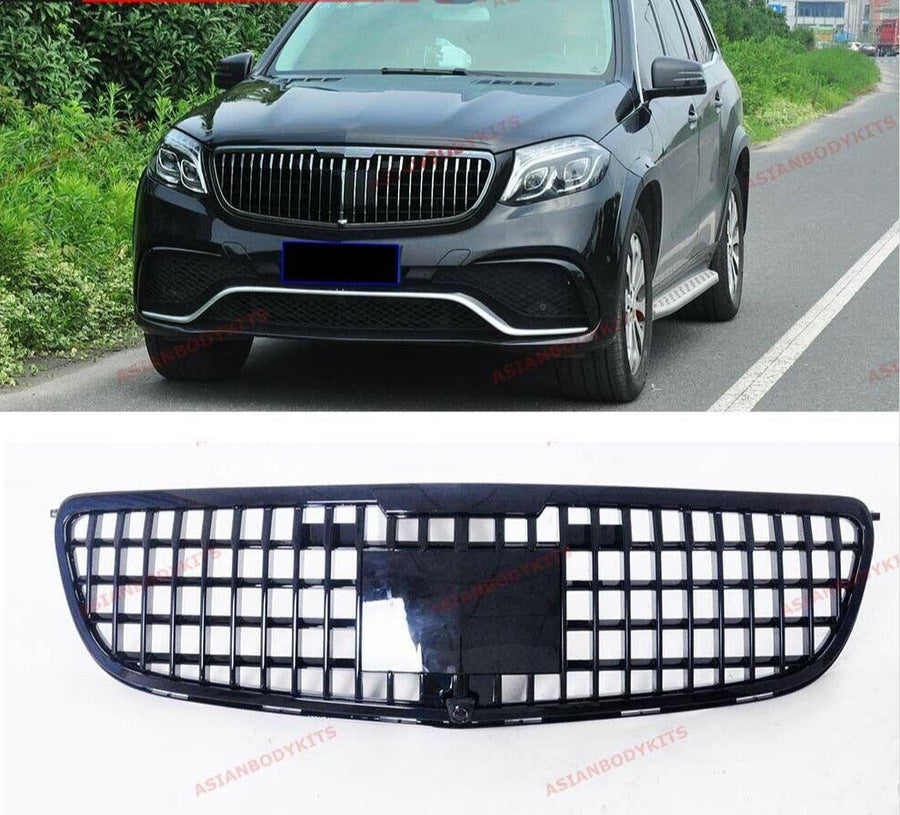 Buy Now MAYBACH STYLE BLACK FRONT GRILLE for MERCEDES BENZ GLS X166 2015 - 2019 and upgrade car parts from SIR Tuning at the Best Price. Headlights, Tail lights, Bodykits, Navigations, body kit and more - Fast & Free Shipping within Europe, US & Worldwide.
