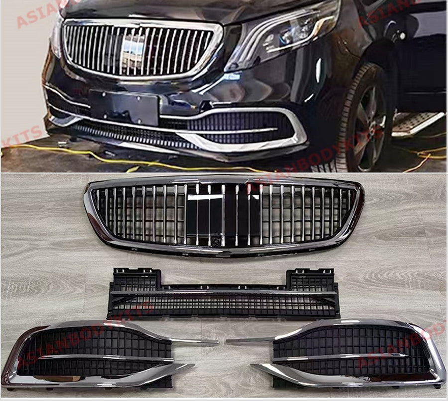 Buy Now FRONT GRILLE and FRONT BUMPER MESH for MERCEDES BENZ V CLASS W447 2020+ MAYBACH and upgrade car parts from SIR Tuning at the Best Price. Headlights, Tail lights, Bodykits, Navigations, body kit and more - Fast & Free Shipping within Europe, US & Worldwide.