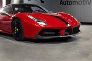 DRY CARBON FIBER FRONT LIP SPLITTERS for FERRARI 488 GTB 2015 - 2019 | SC STYLE