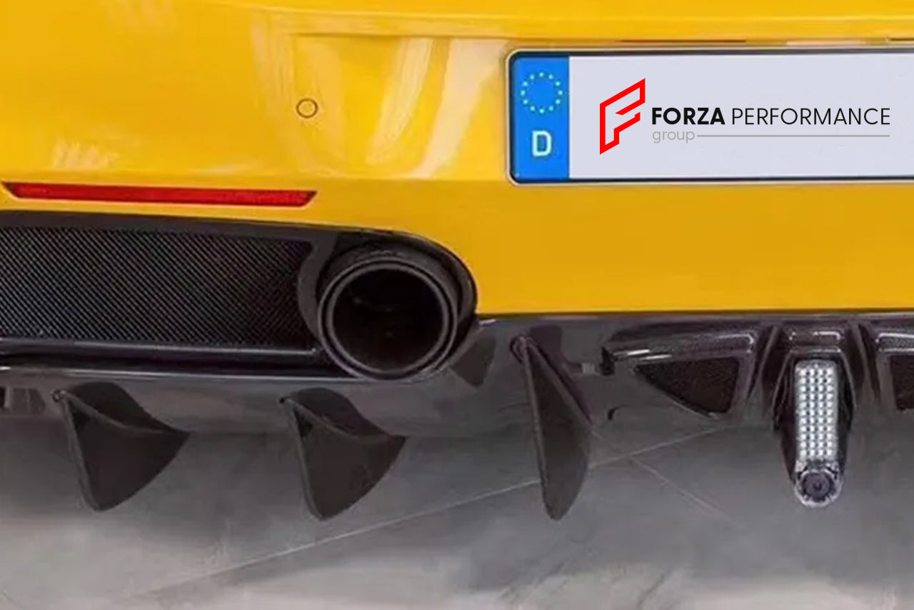 DRY CARBON FIBER EXHAUST TRIMS for FERRARI 488 GTB 2015 - 2019 | SC STYLE