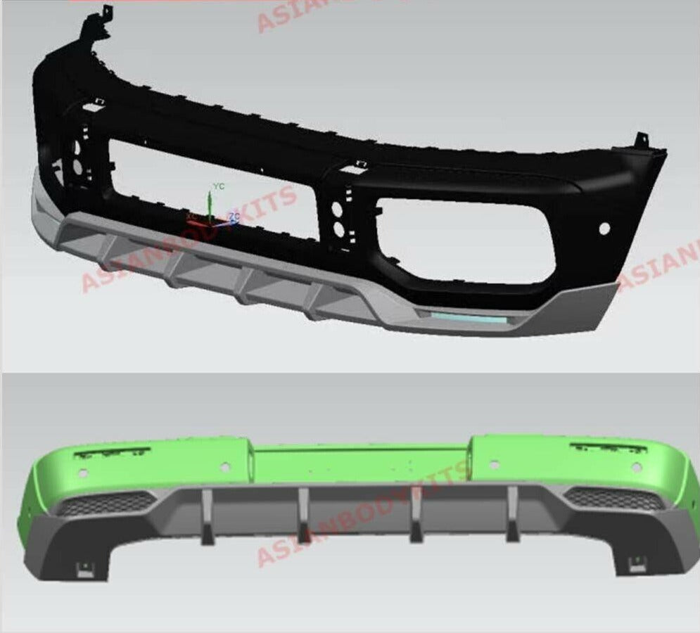 FRONT LIP REAR DIFFUSER for MERCEDES BENZ G CLASS W463A W464 G63 AMG 2018 - 2024
