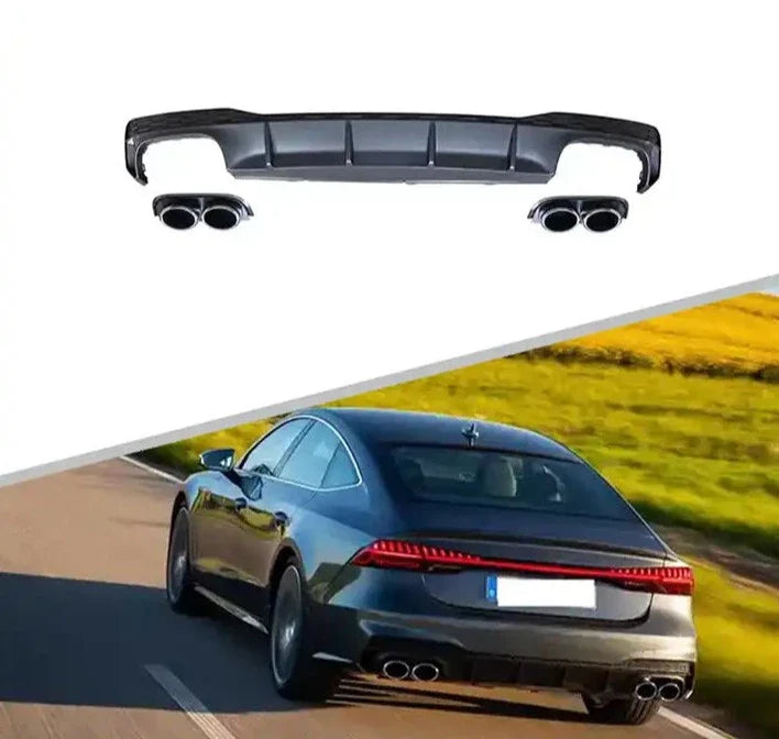 S7 | RS7 REAR DIFFUSER WITH EXHAUST TIPS for AUDI A7 4K8 2019 - 2023