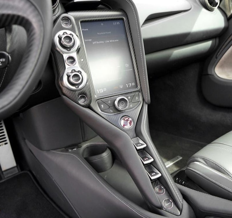 DRY CARBON CENTER CONSOLE SCREEN TRIM for MCLAREN 720S 2017 - 2023