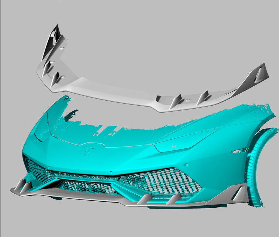 CARBON FRONT LIP FOR LAMBORGHINI HURACAN LP600 LP610 COUPE 2015-2019