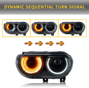 Vland Headlights And Tail Lights For Dodge Challenger 2008-2014