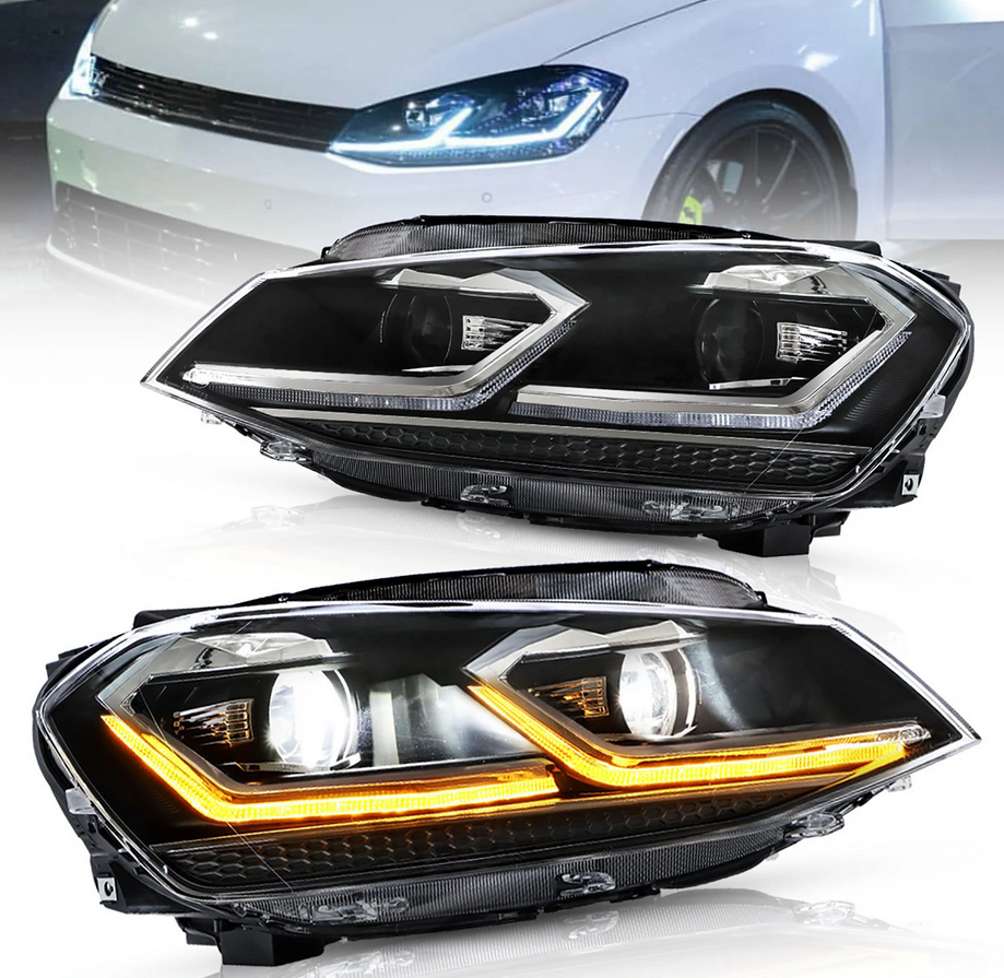 Buy Now 17-21 Volkswagen Golf MK7.5 Vland Full LED Projector Headlights [E-mark] and upgrade car parts from SIR Tuning at the Best Price. Headlights, Tail lights, Bodykits, Navigations, Headlights and more - Fast & Free Shipping within Europe, US & Worldwide.