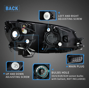12-17 Volkswagen Golf 7th Gen (Mk7,Typ 5G) Vland Projector Headlights Black [E-mark]