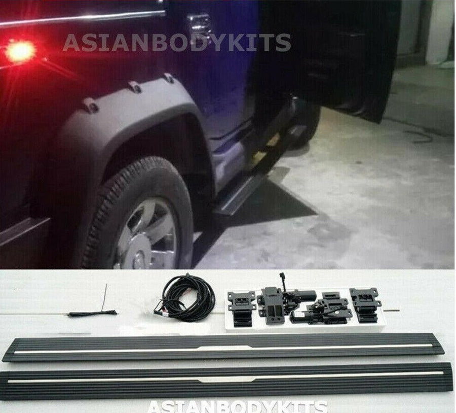 Buy Now for Hummer H2 SIDE STEP ELECTRIC Deployable running boards power step (2003-09) and upgrade car parts from SIR Tuning at the Best Price. Headlights, Tail lights, Bodykits, Navigations, Carbon body kit and more - Fast & Free Shipping within Europe, US & Worldwide.