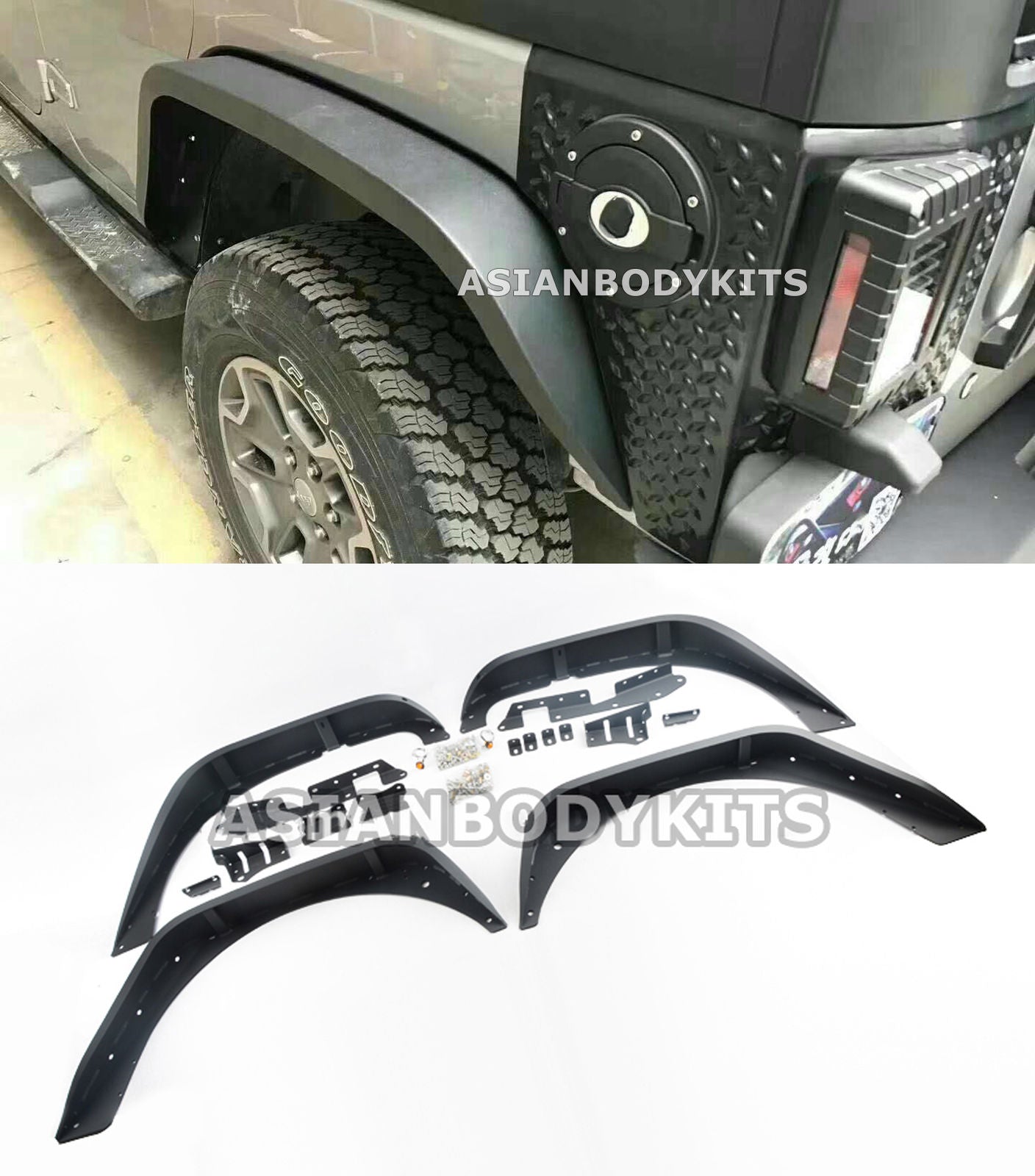 FENDER FLARES for Jeep Wrangler JK (2007-2017) (2/4 doors) Var 3