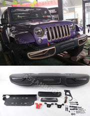 FRONT BUMPER with LED for Jeep Wrangler (JK) Rubicon 2007-17 | 10th Anniversary style