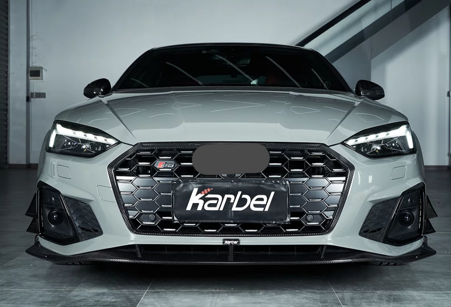 Buy Now KARBEL CARBON DRY CARBON FRONT LIP for AUDI S5 A5 S LINE 2020 - 2024 F5.5 B9.5 and upgrade car parts from SIR Tuning at the Best Price. Headlights, Tail lights, Bodykits, Navigations, Front Lip and more - Fast & Free Shipping within Europe, US & Worldwide.