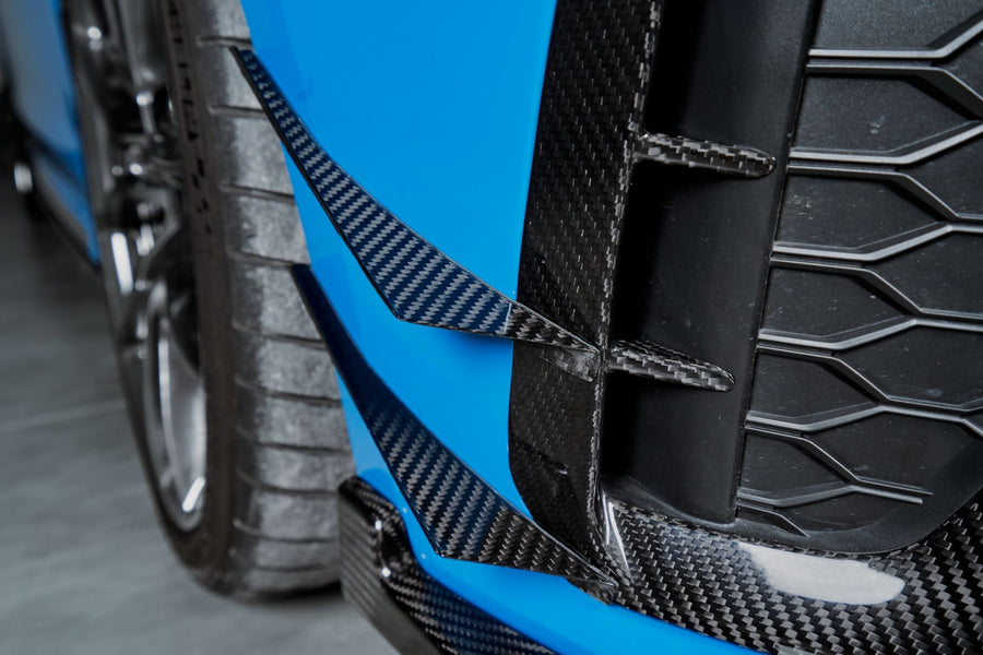 Buy Now KARBEL CARBON DRY CARBON FRONT BUMPER CANARDS for AUDI S4 A4 S LINE B9.5 2020+ and upgrade car parts from SIR Tuning at the Best Price. Headlights, Tail lights, Bodykits, Navigations, Body Trim and more - Fast & Free Shipping within Europe, US & Worldwide.