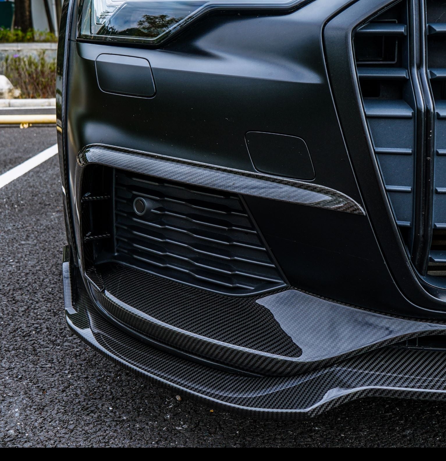 KARBEL CARBON CARBON FIBER UPPER VALENCES FOR AUDI A6 ALLROAD C8 2020+